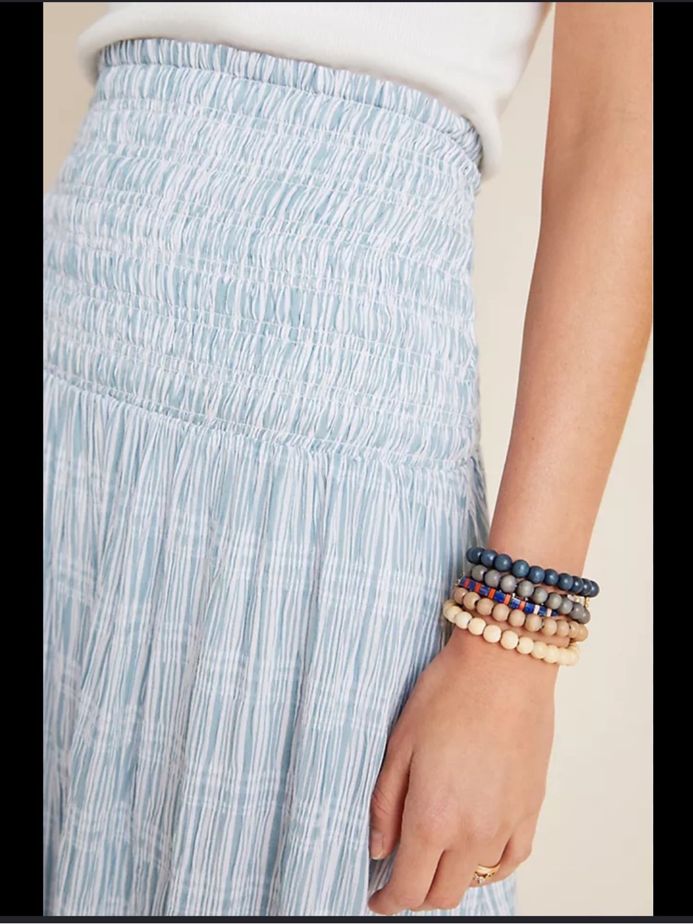 EUC - Maeve by Anthropologie Karyn Smocked Midi Skirt - Size: Small - Picture 3 of 5